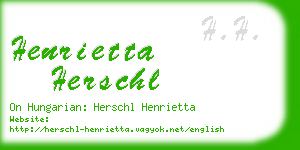 henrietta herschl business card